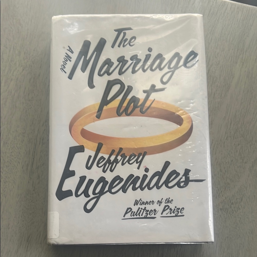 White and Gold Minimalist Book Cover with Wedding Ring